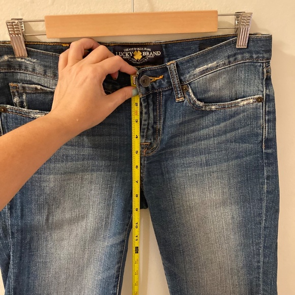 LUCKY Brand Dark Wash Jean Bermuda Shorts Size 4/27 - Picture 10 of 14